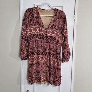 Chic Soul Women 2XL dress, V-Neck balloon sleeves with elastic cuffs.  SKU#A-118